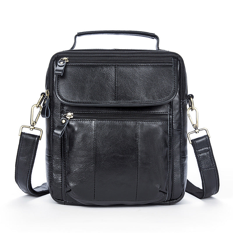 Men's Shoulder Bag in Top Layer Cowhide Leather