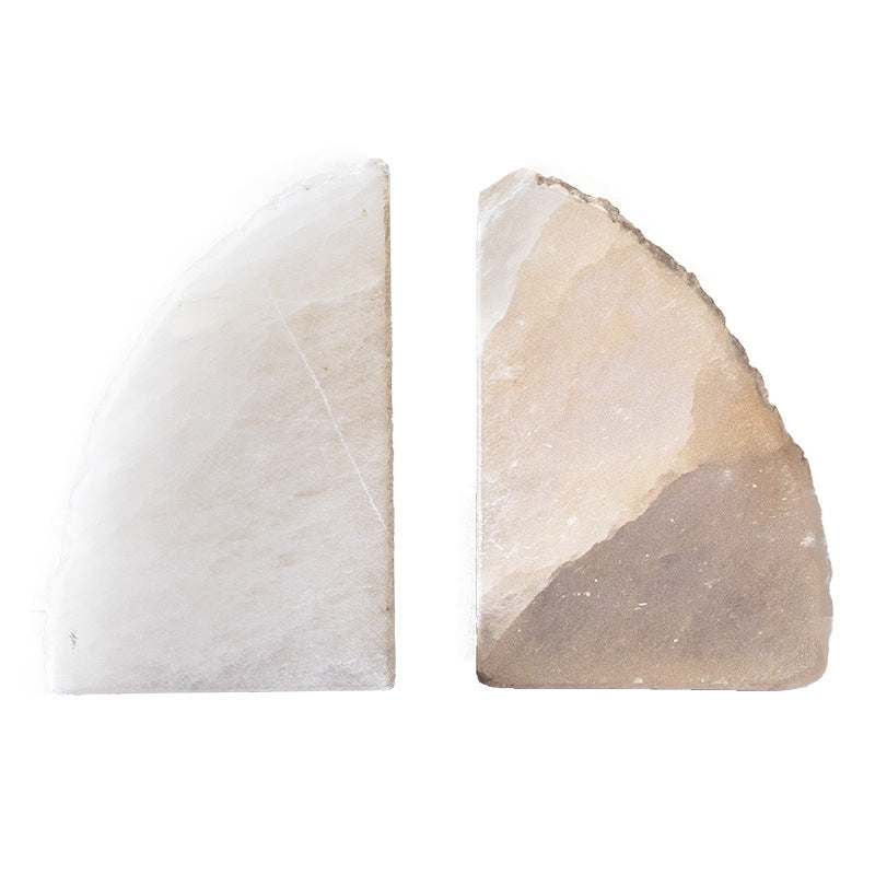 Natural Gypsum Bookend for Home Decor and Office Use