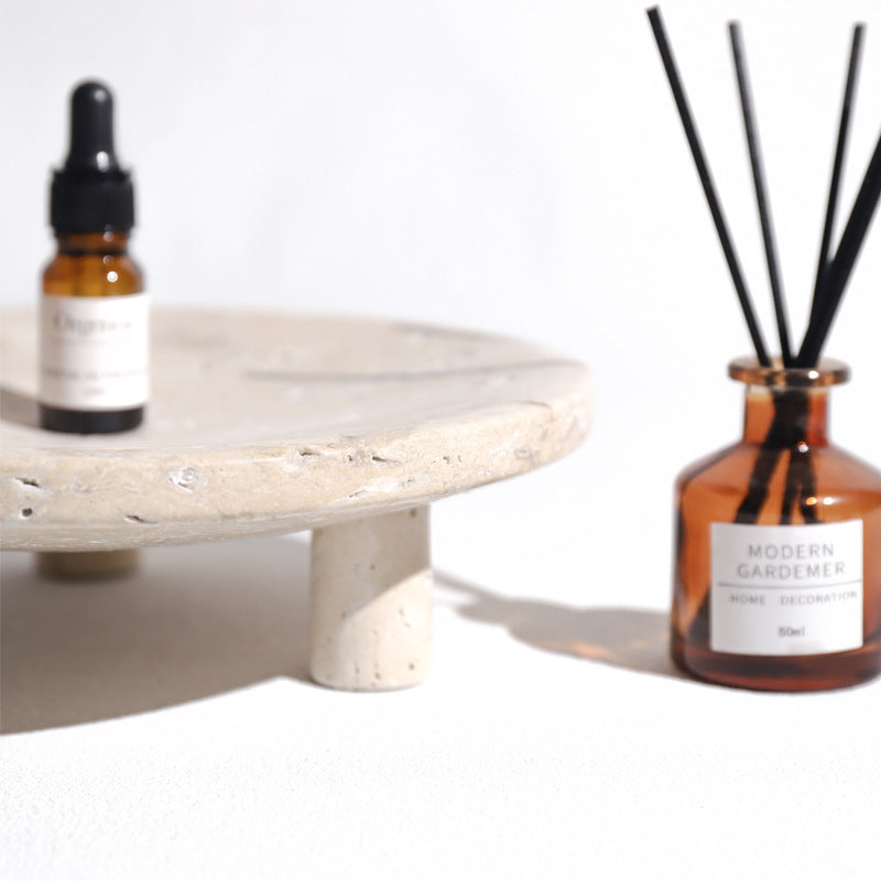 Wabi-Sabi Style Stone Tray for Modern Home Decor